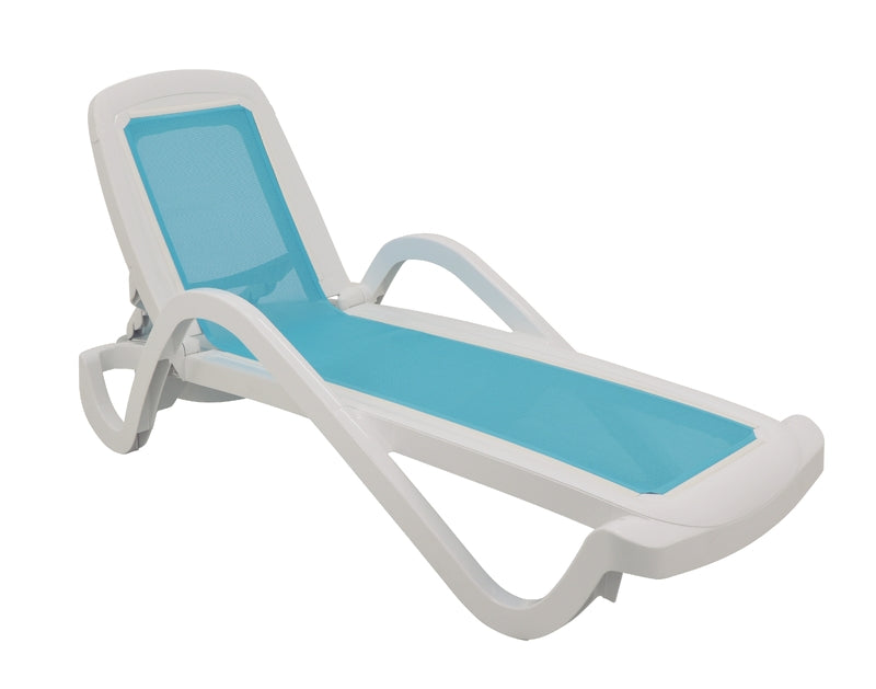 Tramontina Cancún Lounger in Blue Polypropylene