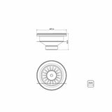 Tramontina Alpha 116x50cm 2C 34 R Stainless Steel Inset Sink with Pre-polished Finish