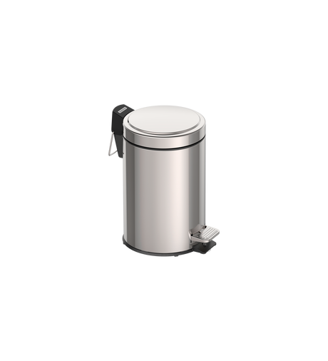 Tramontina Stainless Steel Pedal Trash Bin with a Polished Finish and Removable Internal Bucket  (30 - 20 - 12 - 5 - 3 liters)