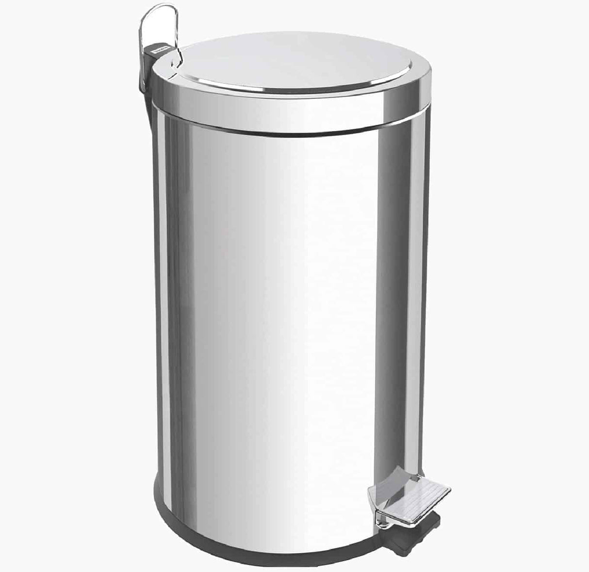 Tramontina 30Liter Stainless Steel Pedal Trash Bin with a Polished Finish and Removable Internal Bucket