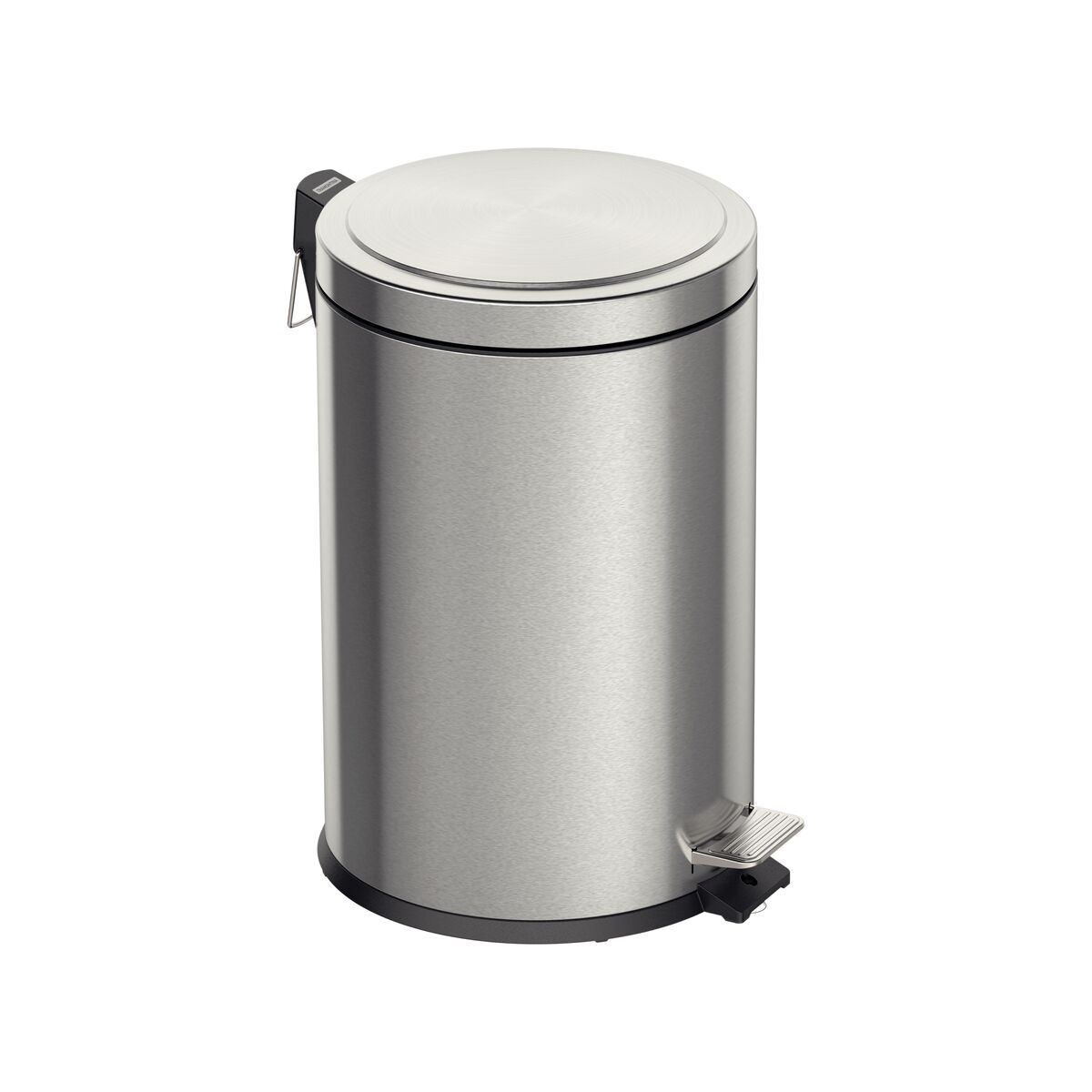 Tramontina Brasil Plus 20 Liter Stainless Steel Pedal Trash Bin with a Scotch Brite Finish Soft Close and Removable Internal Bucket