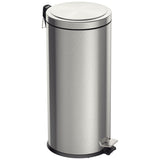 Tramontina stainless steel pedal trash bin with a scotch brite finish and removable internal bucket 30 L