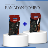 Tramontina 8-Piece Combo Set Stainless-Steel with Treated Brown Polywood Handles