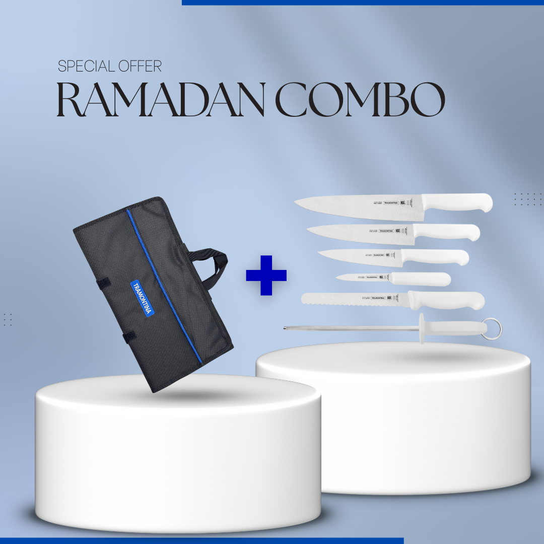 Tramontina Chef Series Professional Meat Knife Combo – 6 Pieces with Tool Bag