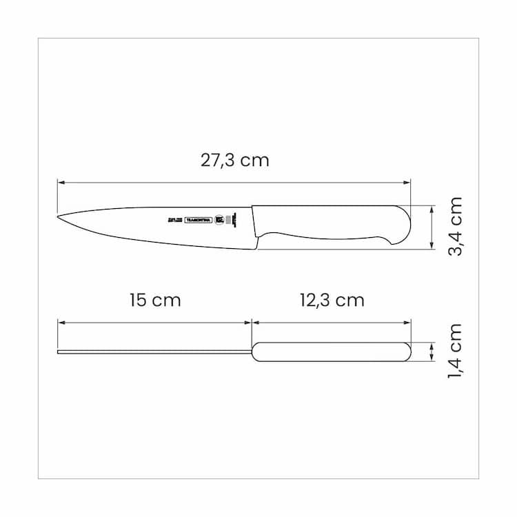 Tramontina Professional 6 Inches Meat Knife with Stainless Steel Blade and Polypropylene Handle with Antimicrobial Protection