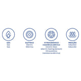 Tramontina Solar Silicon 30cm 8.9L Shallow Stainless Steel Casserole with Tri-ply Bottom