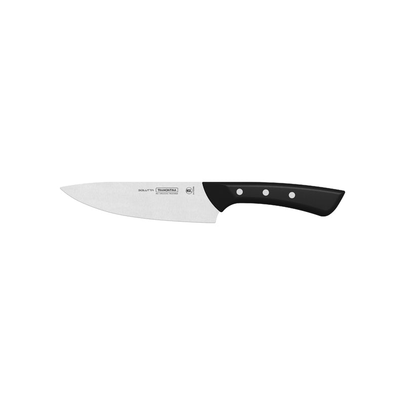 Tramontina Solutta Chef"s Knife with Stainless-Steel Blade and Black Polycarbonate Handle 6"