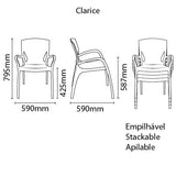 Clarice White Armchair