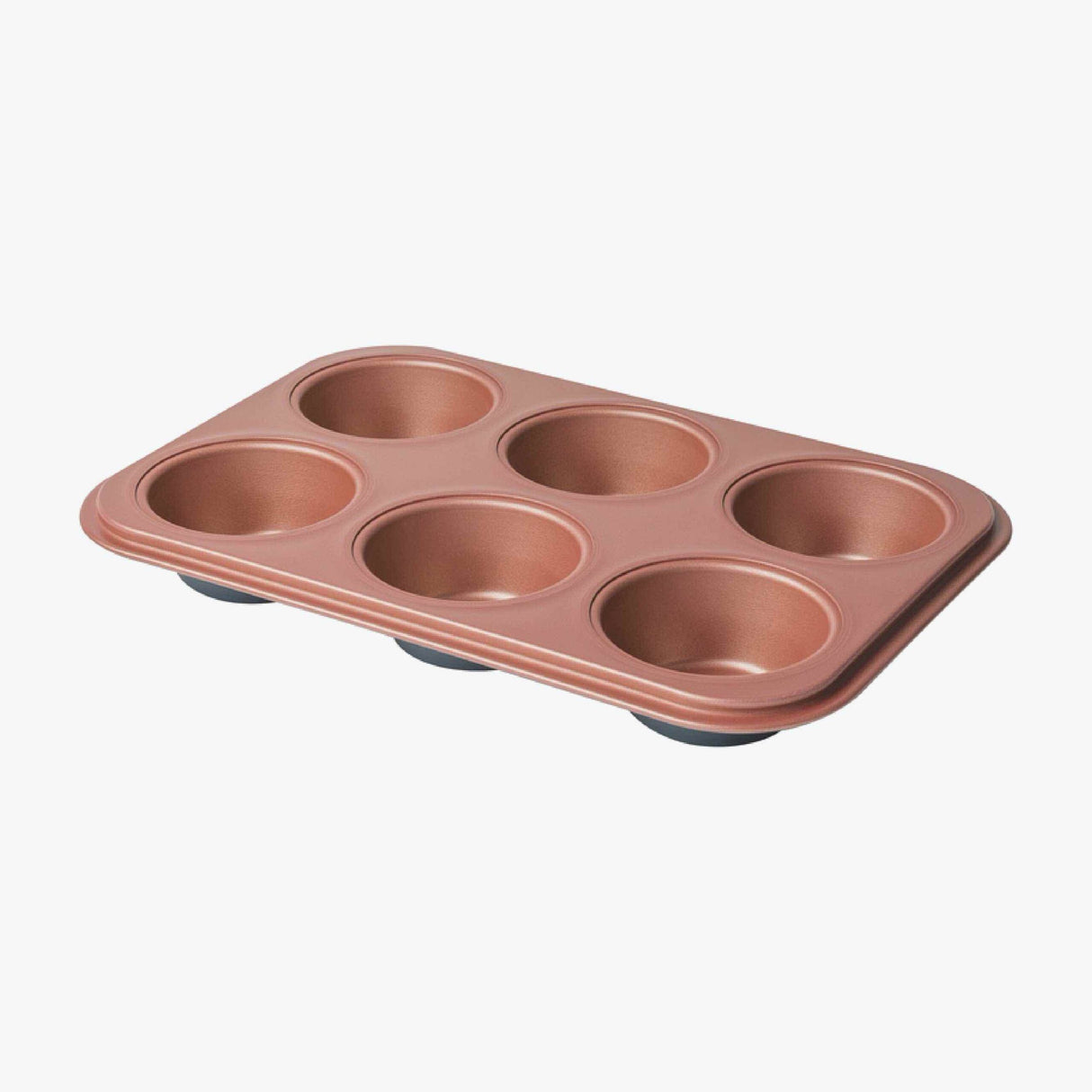 Tramontina Bakery 24cm Graphite Gray Aluminum Cupcake Pan with Interior Copper Starflon T1 PFOA Free Nonstick Coating