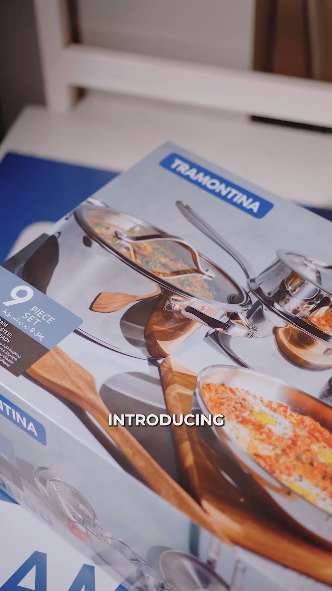 Tramontina 9 pcs Tempo Tri-Ply Base Stainless Steel Cookware Set