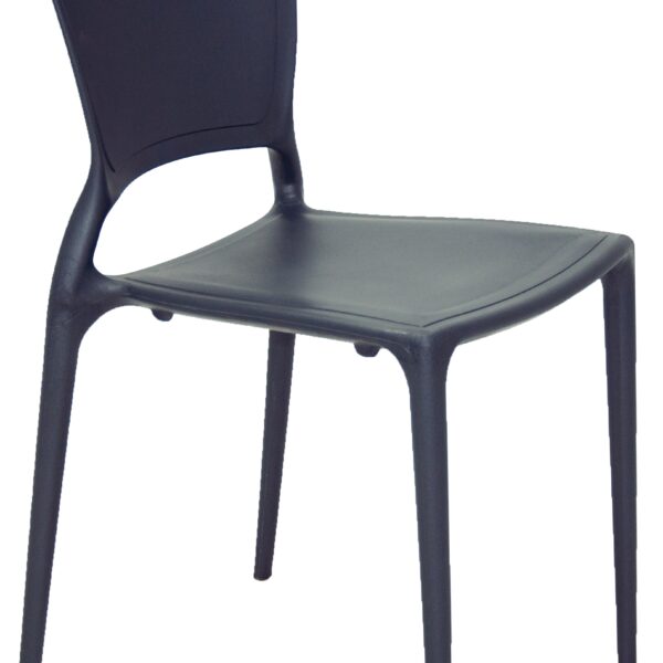 Sofia Chair Graphite in Polypropylene and Fiberglass