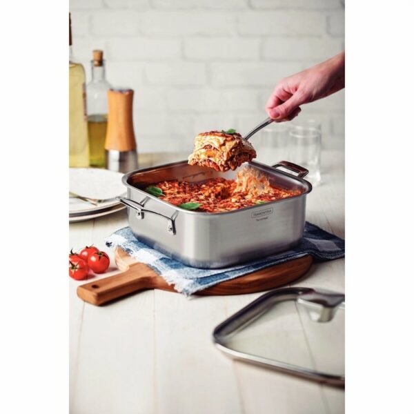 Tramontina Grano 7.3L Stainless Steel Square Casserole with Tri-ply Body