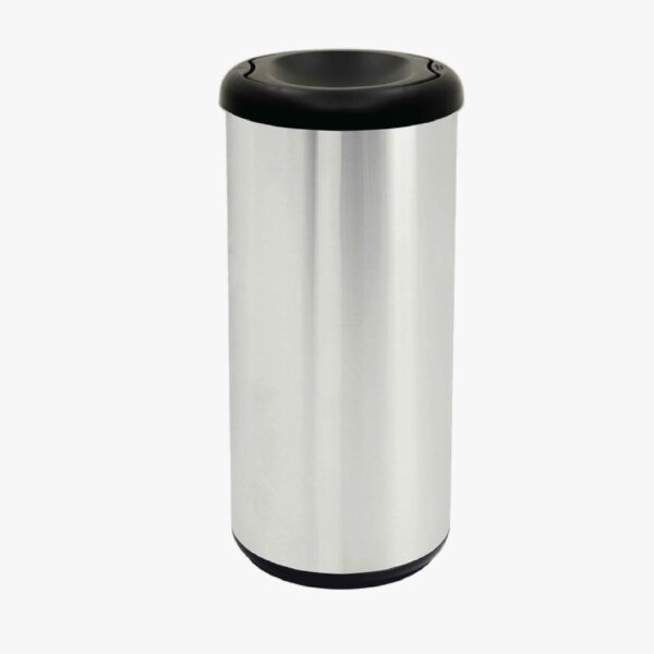 40L Trash bin stainless steel Black