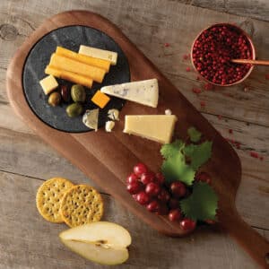 Provence 48x19 cm Cheese Board With Handle and Stone