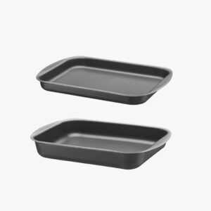 2 pcs Deep Flat  Rostng  Pan  28/34CM