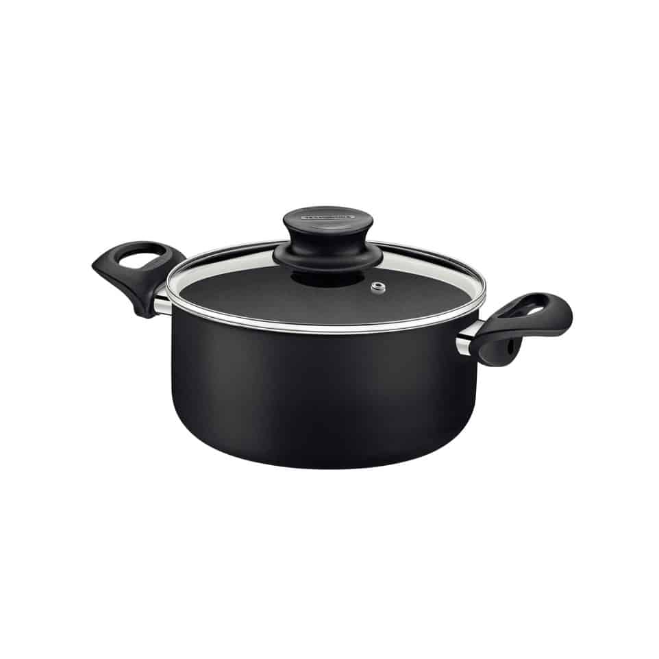 Tramontina Paris+ Black Aluminum Casserole with Interior and Exterior ...