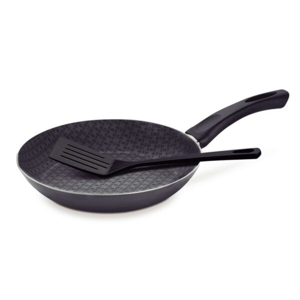 Tramontina Paris Graphite 30cm Aluminum Frying Pan with Interior and Exterior Starflon Max PFOA Free Nonstick Coating and Spatula