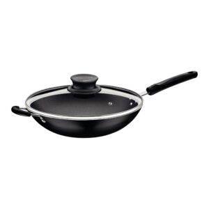 Tramontina Loreto 32cm 4.4L Graphite Aluminum Wok Pan with Interior Starflon Max Nonstick Coating