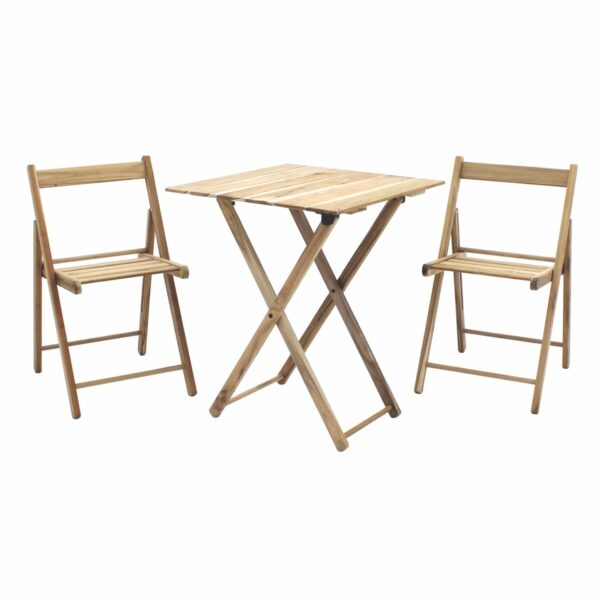 Tramontina Lille Folding Set in Teak Wood with Natural Sanded Finish 03 Pieces