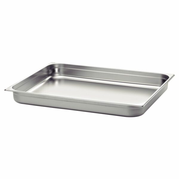 Tramontina GN 2/1 stainless steel food pan without handles, 40 mm deep - steel 304