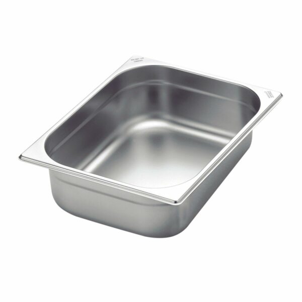 Tramontina GN 1/2 stainless steel food pan without handles, 100 mm deep - Steel 304