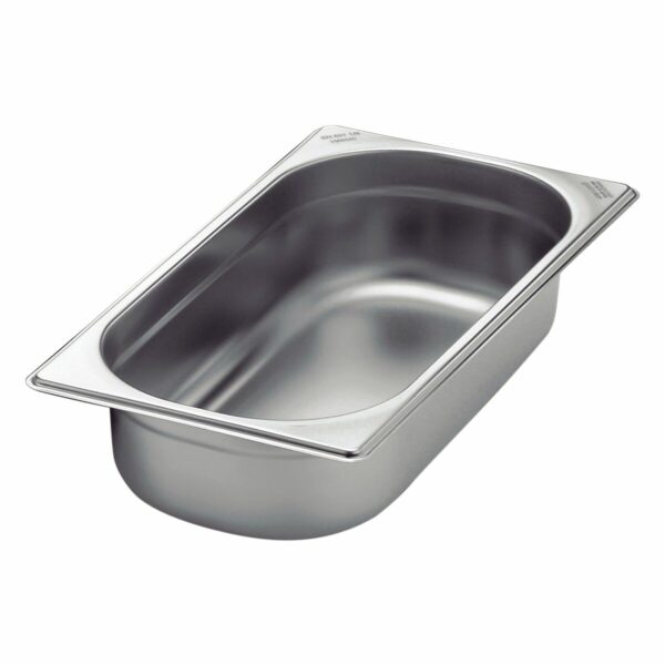 Tramontina GN 1/3 stainless steel food pan without handles, 40 mm deep - Steel 304