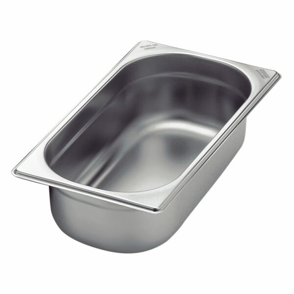 Tramontina GN 1/3 stainless steel food pan without handles, 65 mm deep - Steel 304