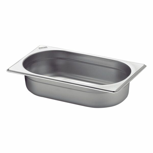 Tramontina GN 1/4 stainless steel food pan without handles, 65 mm deep - Steel 304