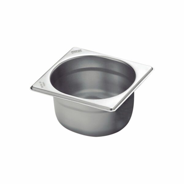 Tramontina GN 1/6 stainless steel food pan without handles, 100 mm deep - Steel 304