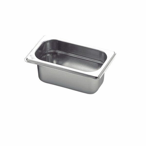 Tramontina GN 1/9 stainless steel food pan without handles, 65 mm deep - Steel 304