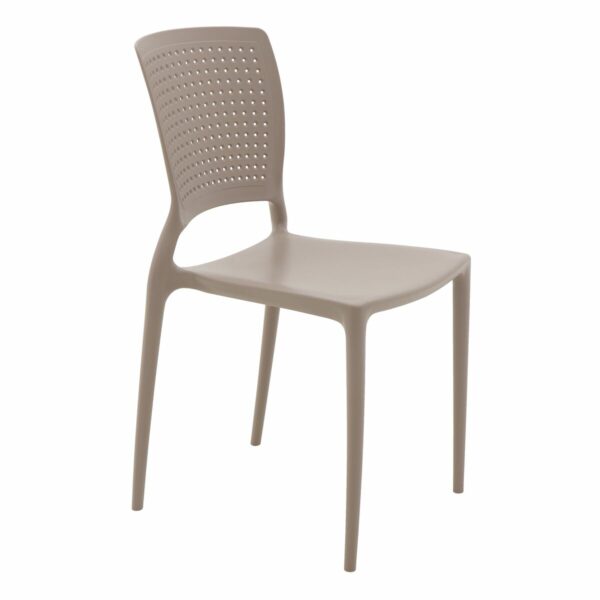 Tramontina Safira Taupe Polypropylene and Fiberglass Chair